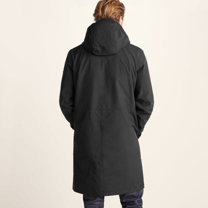 Glenton Mens Long Waterproof Jacket - Black