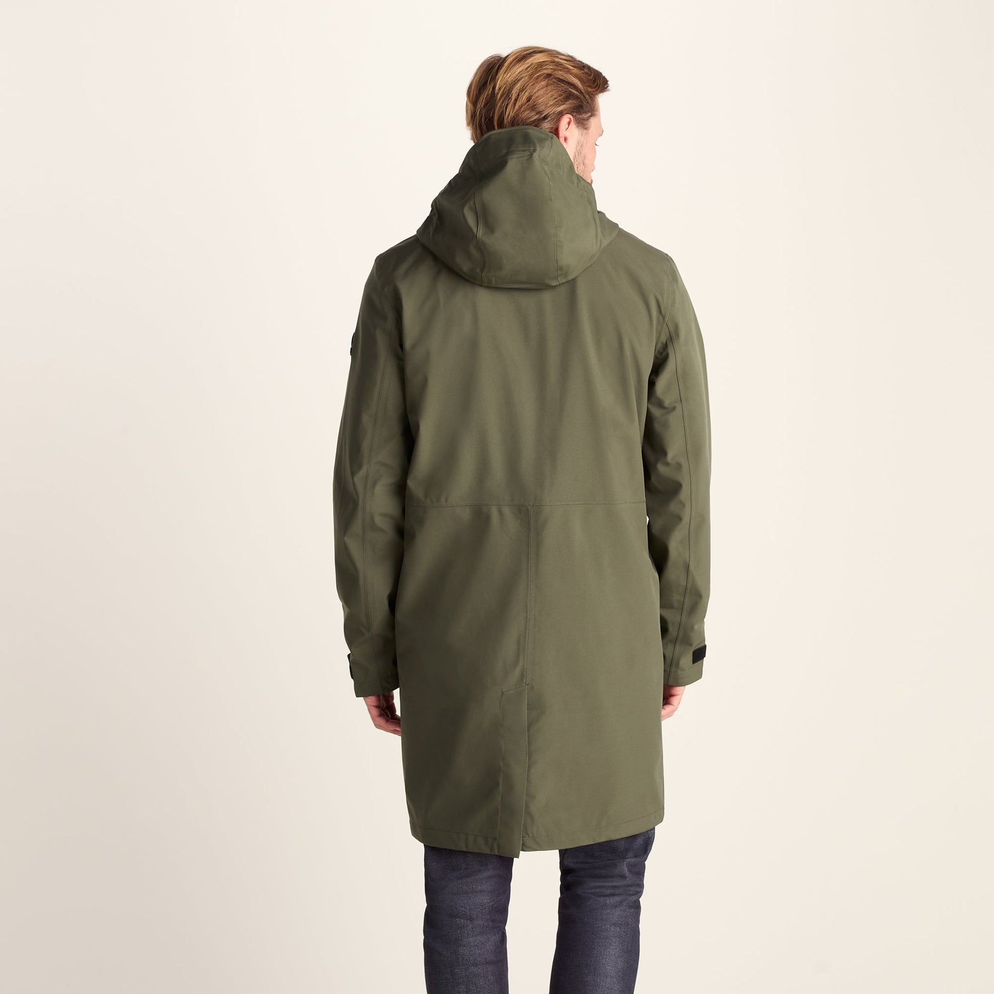 Glenton Mens Long Waterproof Jacket - Moss Green