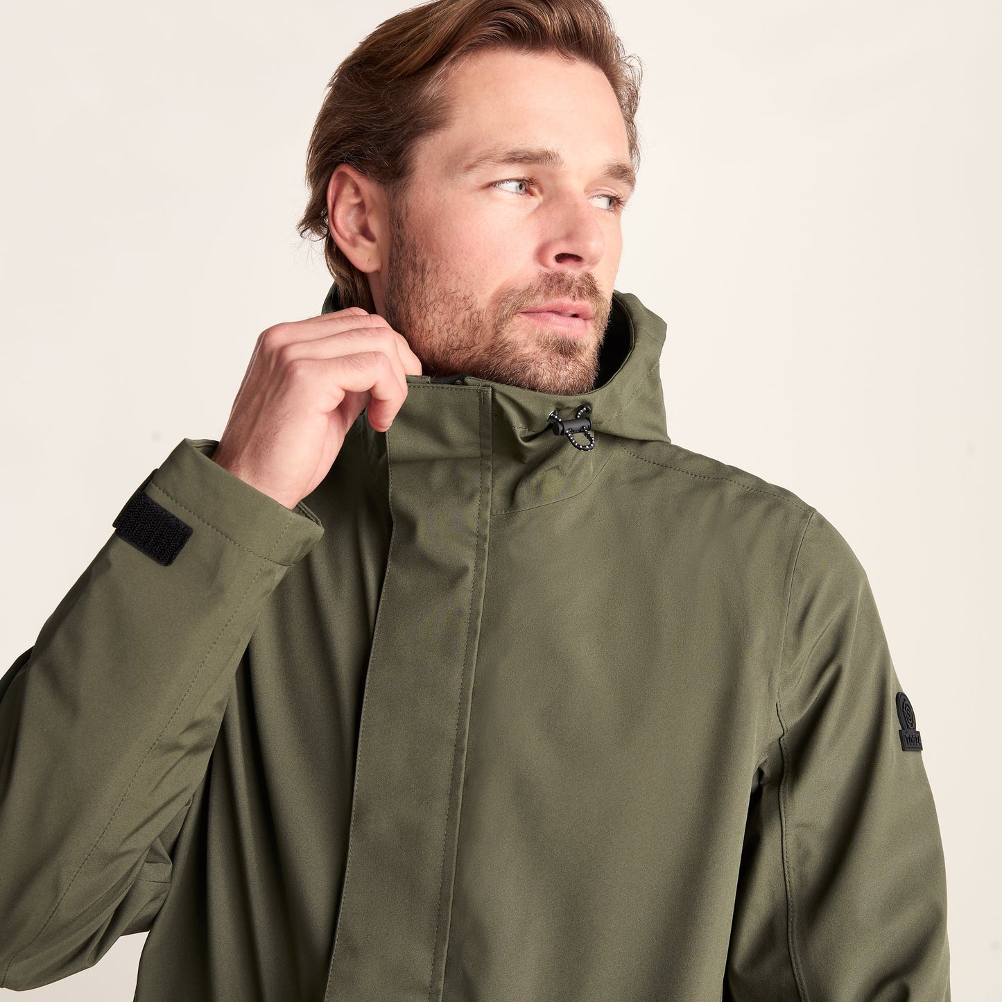 Glenton Mens Long Waterproof Jacket - Moss Green