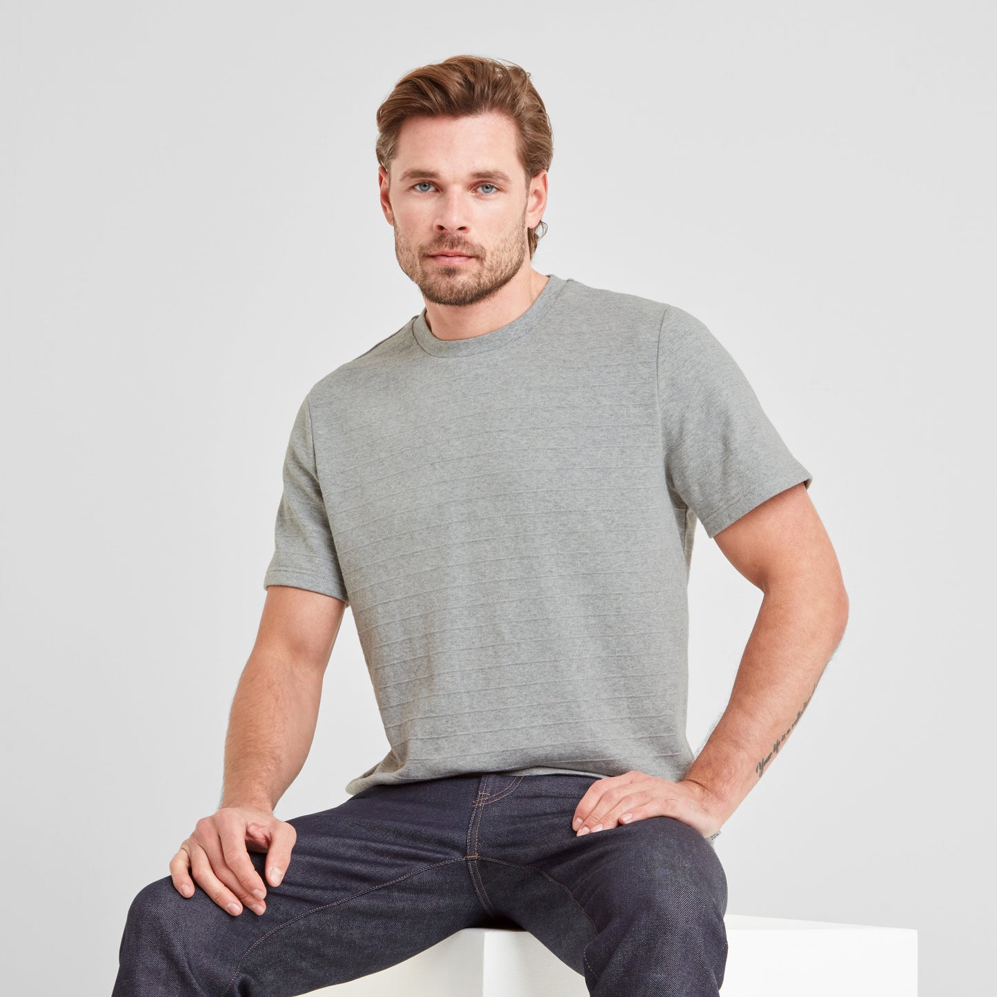 Goodman Mens Supersoft T-Shirt - Light Grey Marl