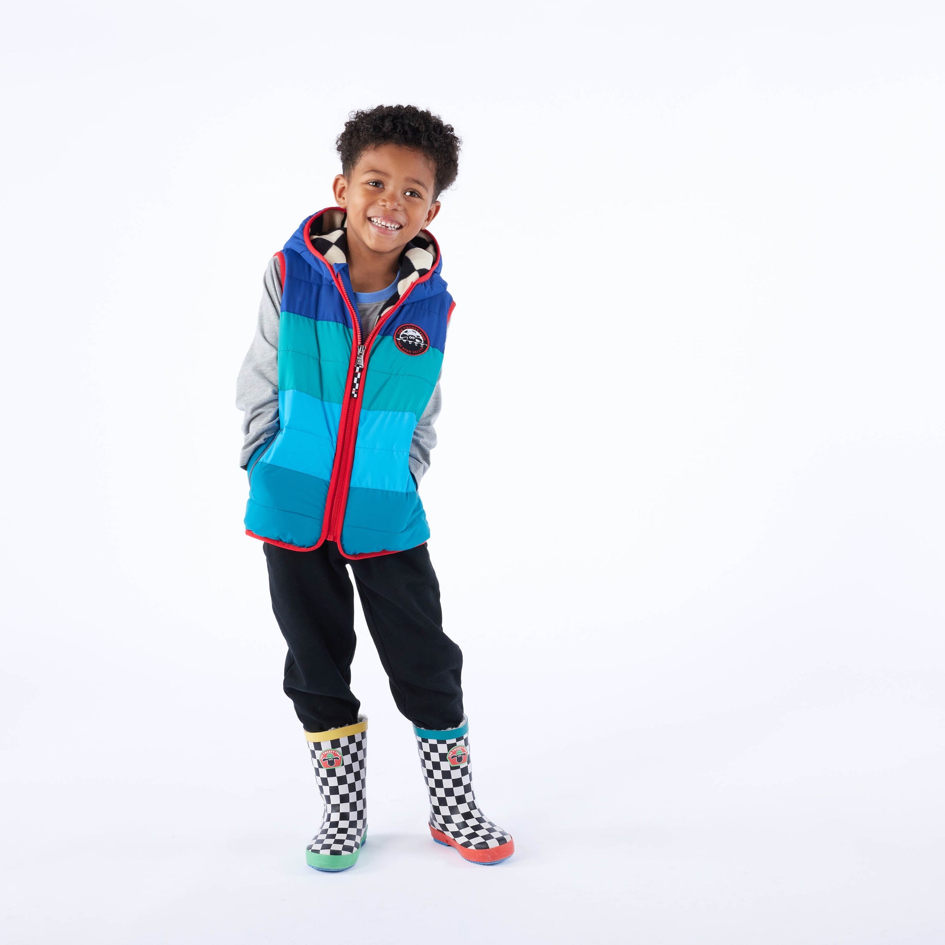 Gotland Kids Shaun the Sheep Gilet - Space Blue
