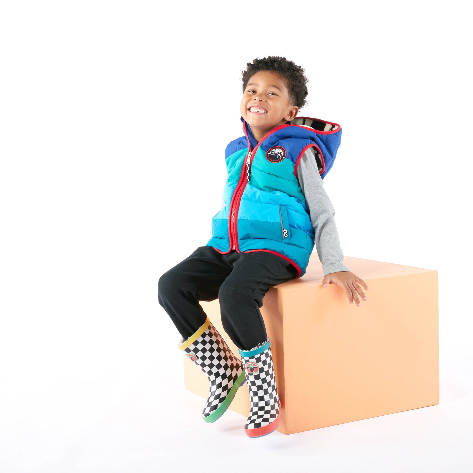 Gotland Kids Shaun the Sheep Gilet - Space Blue