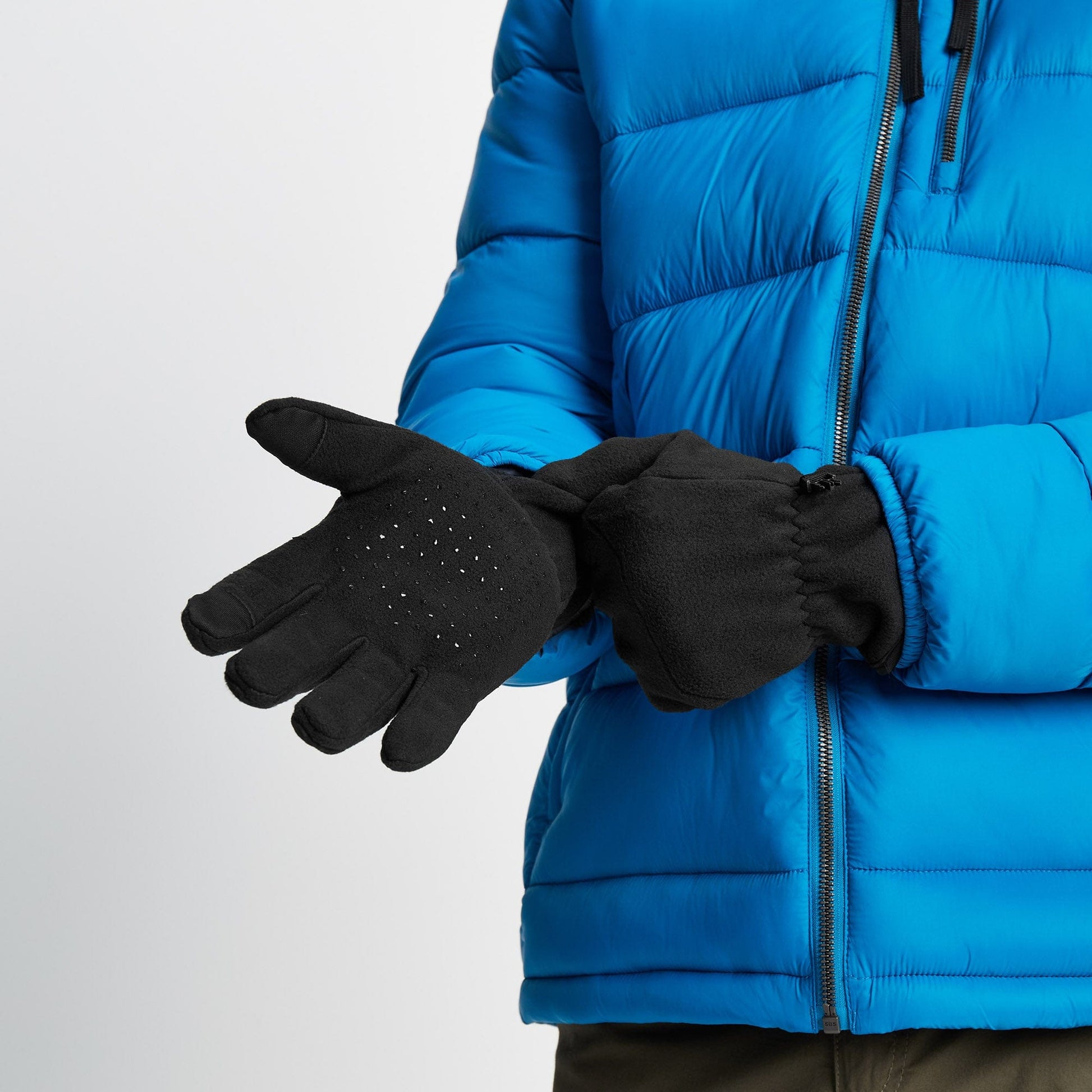 Gust Windproof Fleece Gloves - Black