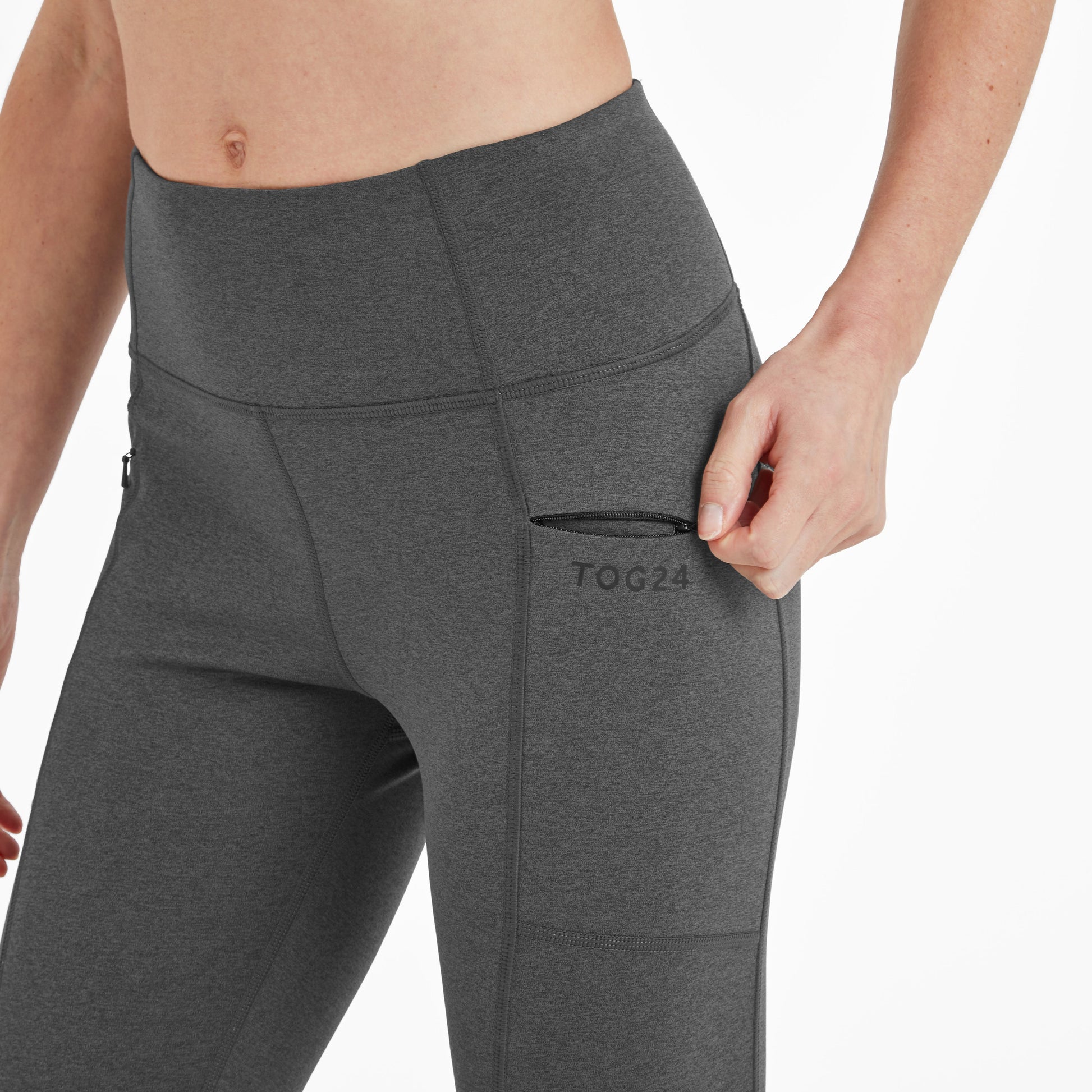 Haller Womens Performance Leggings - Dark Grey Marl