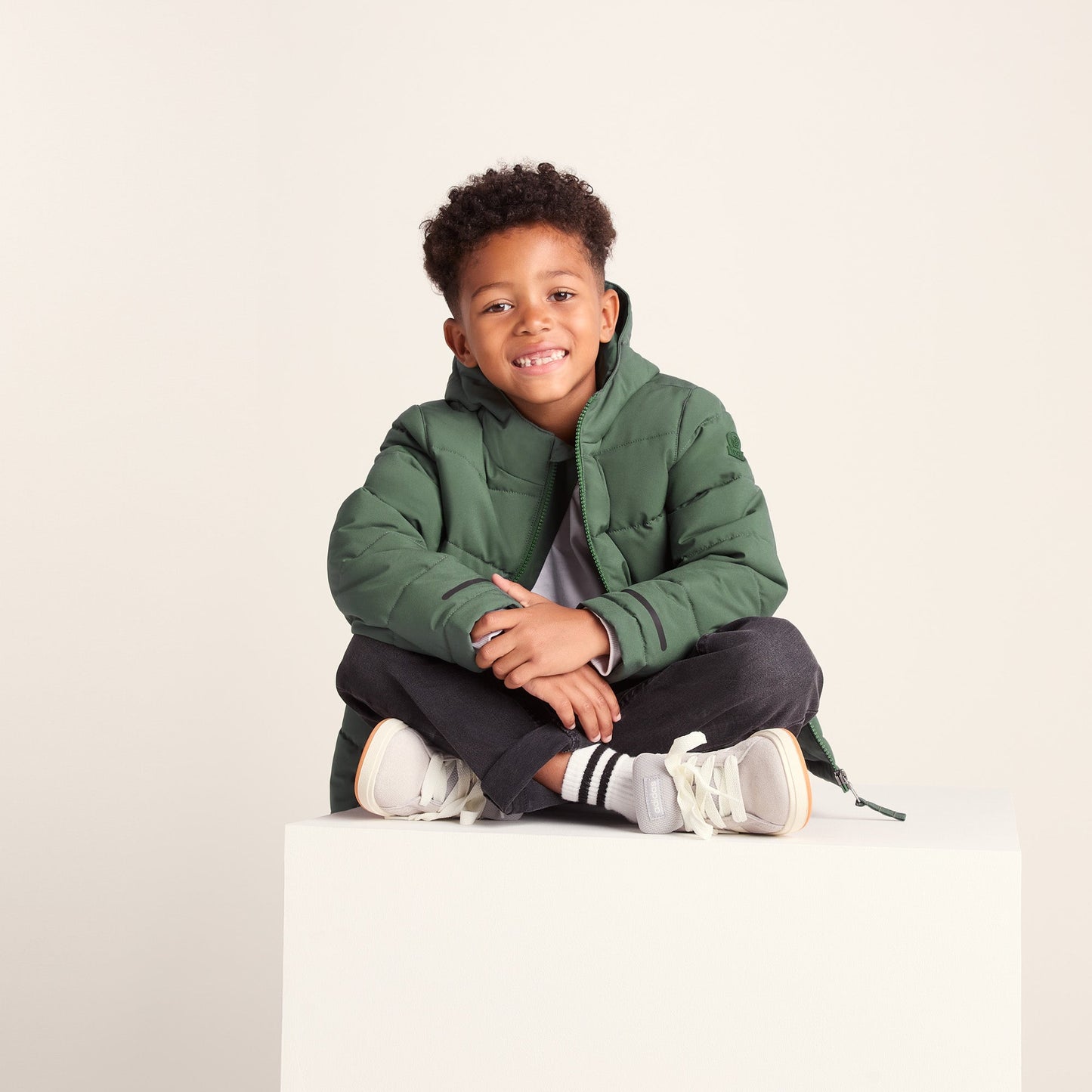 Harecroft Kids Padded Jacket - Dark Fern