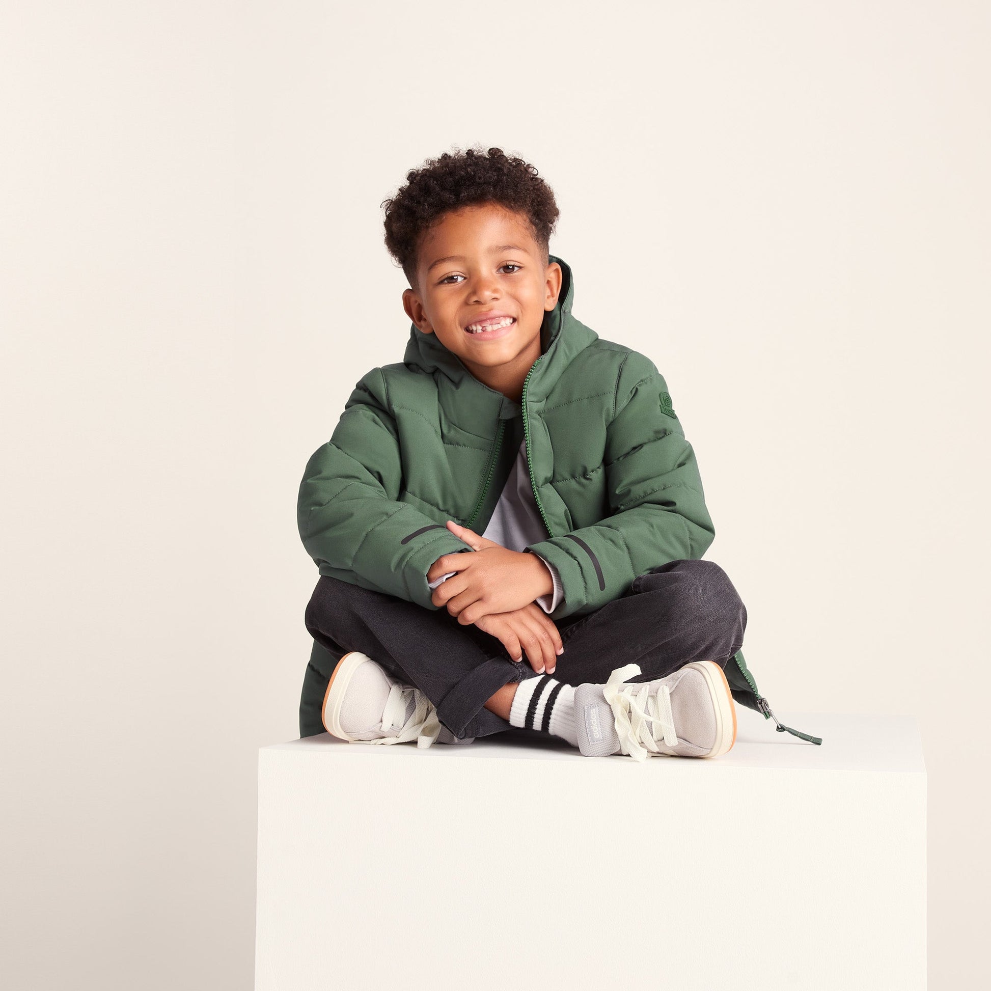 Harecroft Kids Padded Jacket - Dark Fern