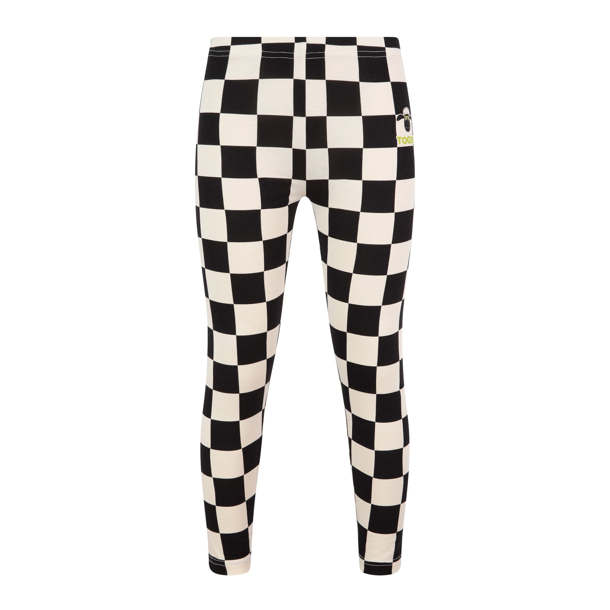 Harri Kids Shaun the Sheep Legging - Black Woolly Checkerboard