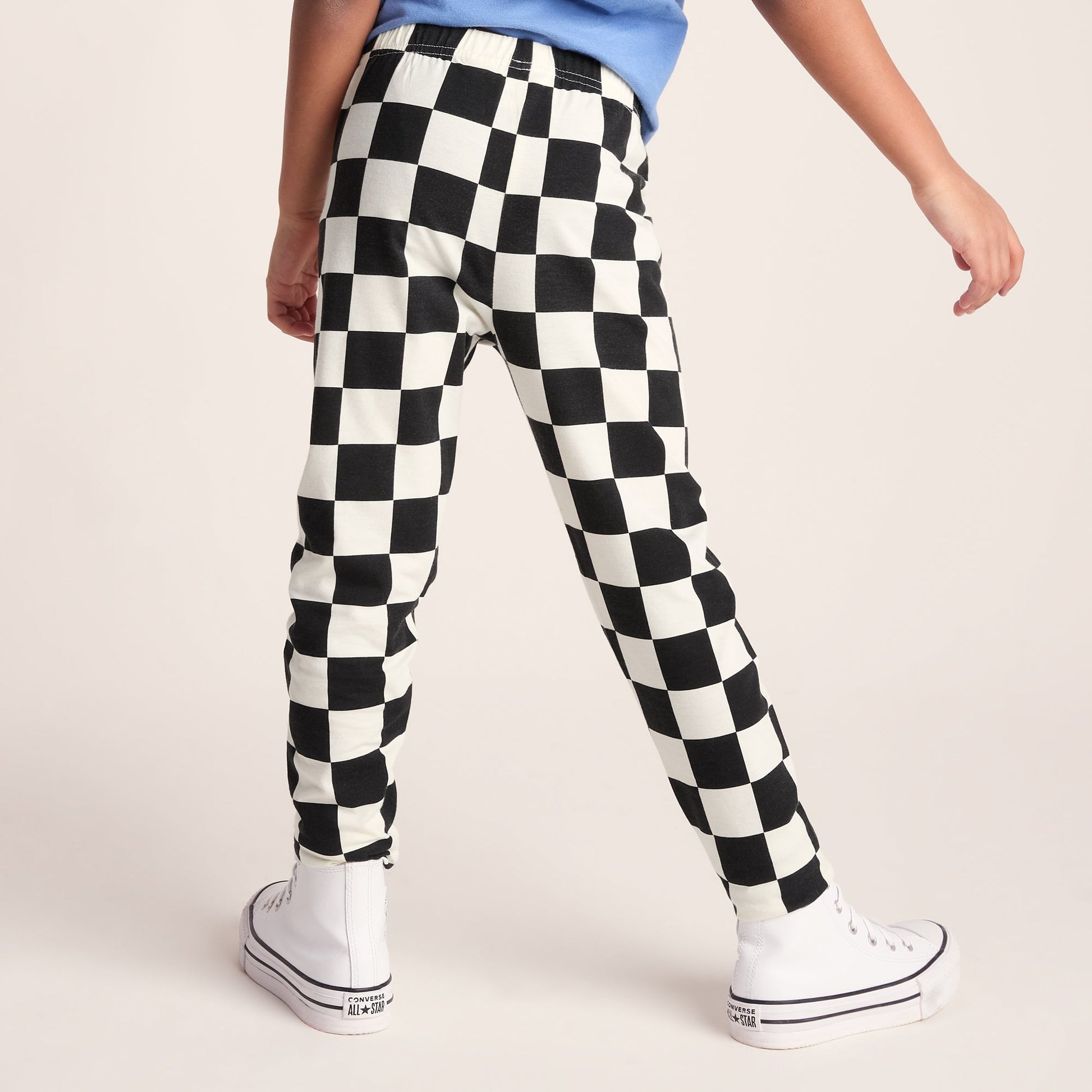 Harri Kids Shaun the Sheep Legging - Black Woolly Checkerboard