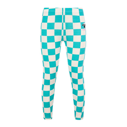 Harri Kids Shaun the Sheep Legging - Spearmint Woolly Checkerboard