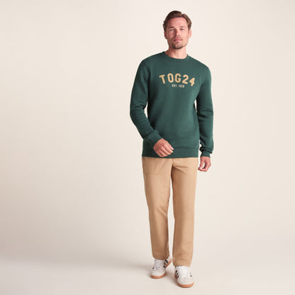 Hawnby Mens Cotton Blend Sweat - Racing Green