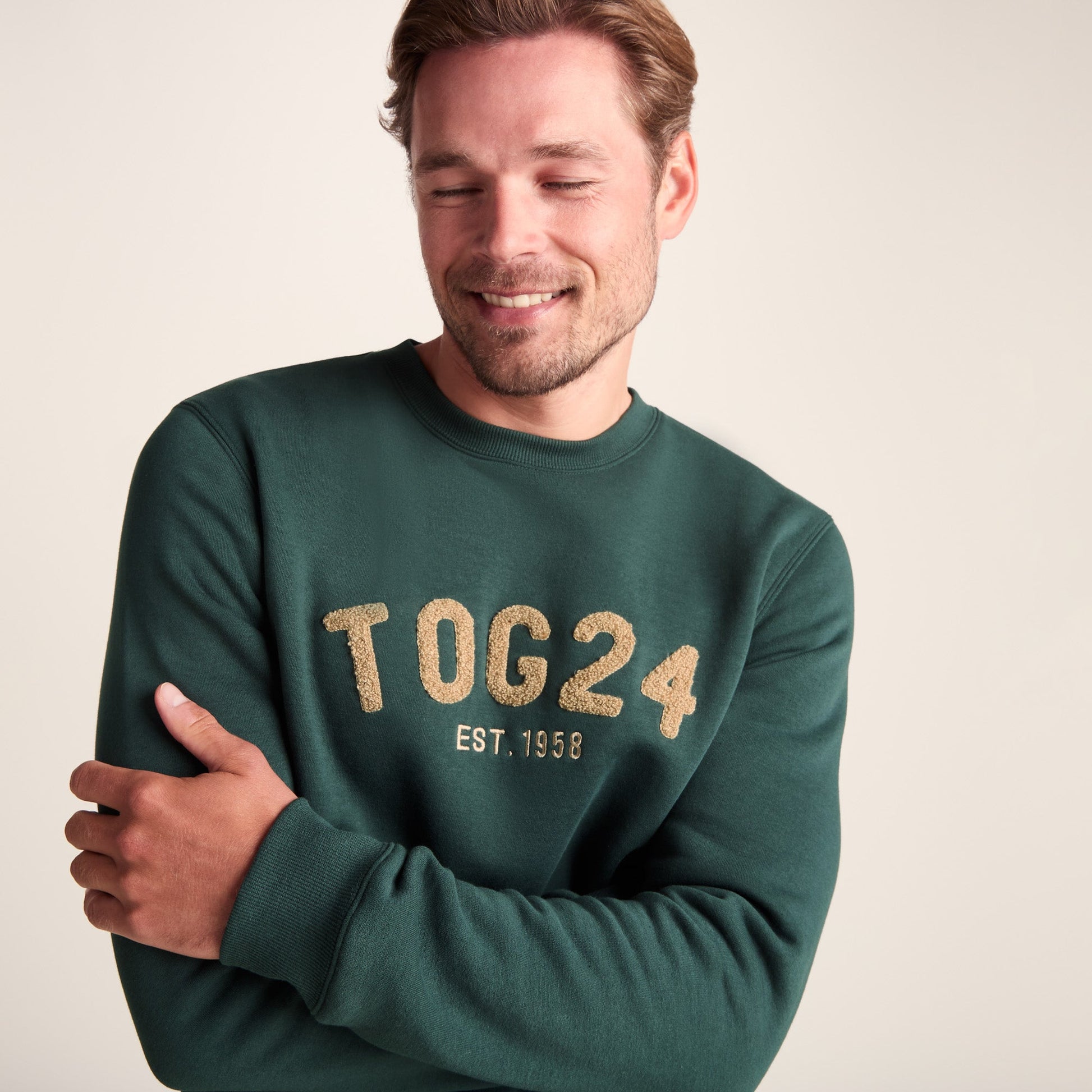 Hawnby Mens Cotton Blend Sweat - Racing Green
