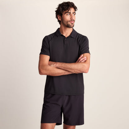 Hector Mens Performance Polo Shirt - Black