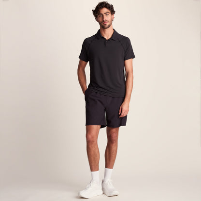 Hector Mens Performance Polo Shirt - Black