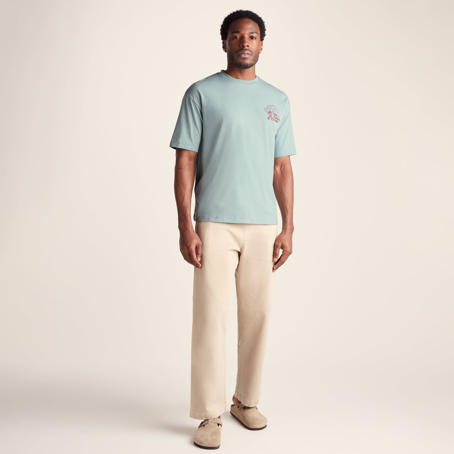 Hop Mens Relaxed Fit Premium Supersoft Hattie Clark T-Shirt - Summer Sky