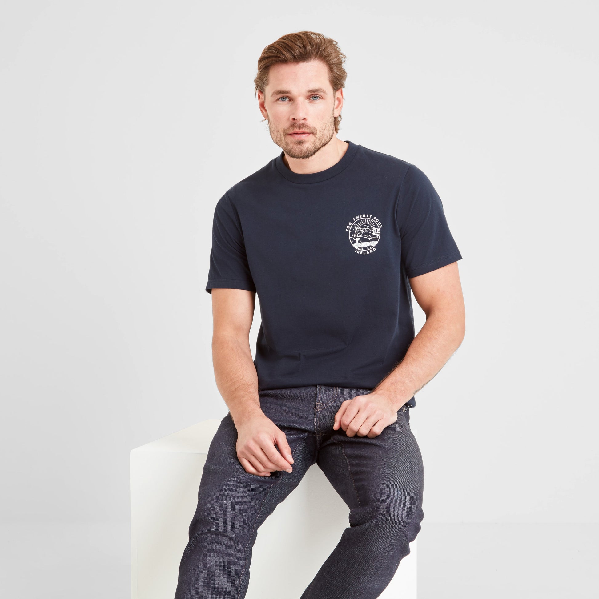 Ireland Mens 100% Cotton T-Shirt - Dark Indigo