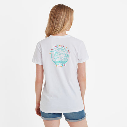 Ireland Womens 100% Cotton T-Shirt - Optic White