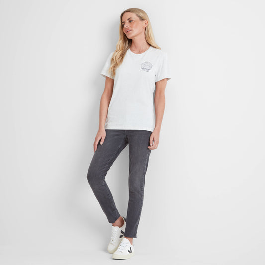 Ireland Womens 100% Cotton T-Shirt - Ice Grey Marl