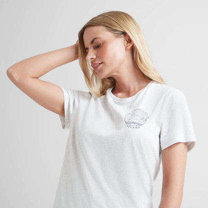 Ireland Womens 100% Cotton T-Shirt - Ice Grey Marl