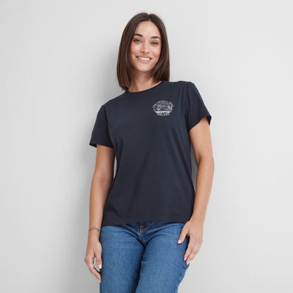 Ireland Womens 100% Cotton T-Shirt - Dark Indigo