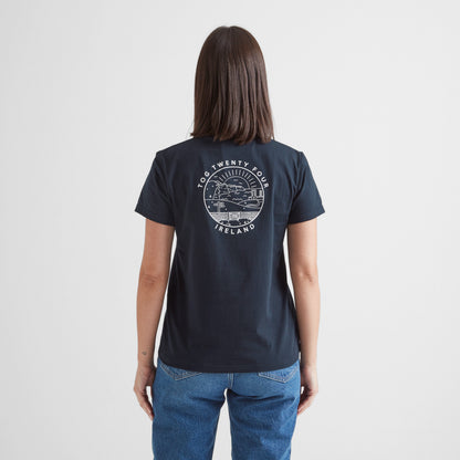 Ireland Womens 100% Cotton T-Shirt - Dark Indigo