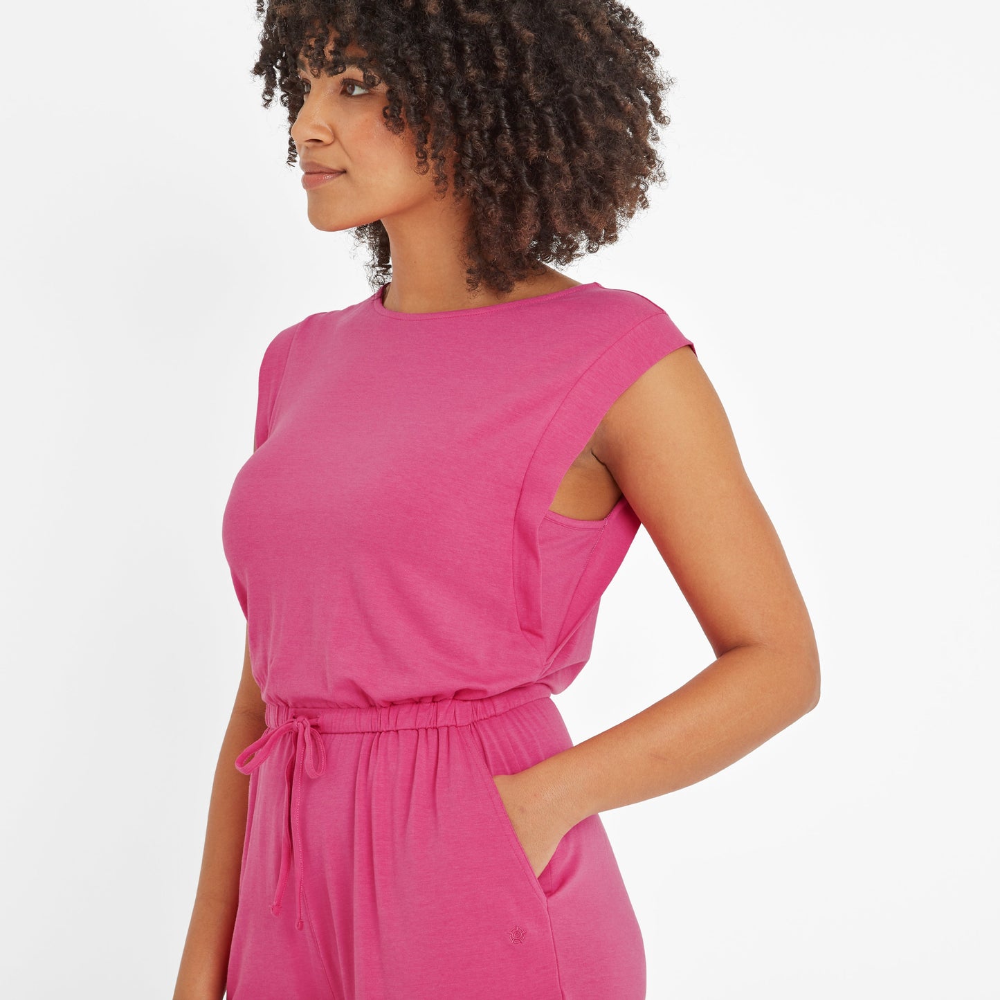 Jacinda Womens Supersoft Jersey Playsuit - Pink Flambe