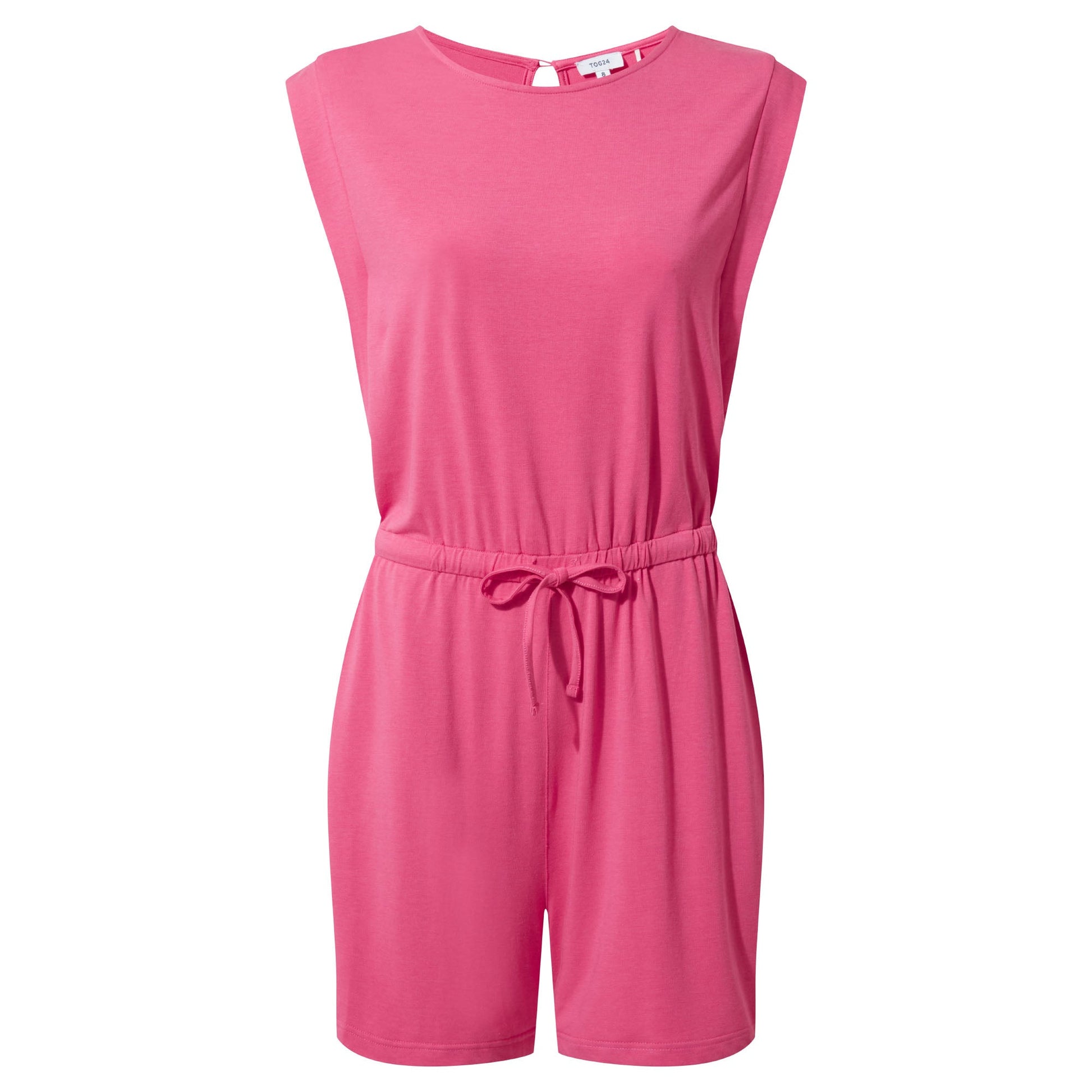 Jacinda Womens Supersoft Jersey Playsuit - Pink Flambe