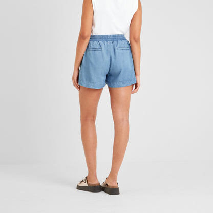 Jessia Womens Tencel Lyocel Shorts - Faded Indigo