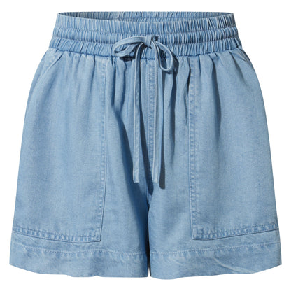 Jessia Womens Tencel Lyocel Shorts - Faded Indigo
