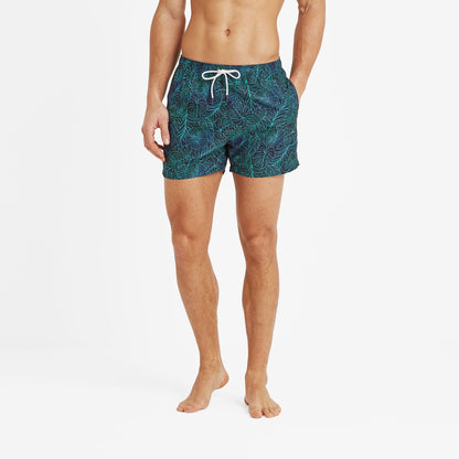 Kai Mens Swimshorts - Dark Indigo Tropical Print