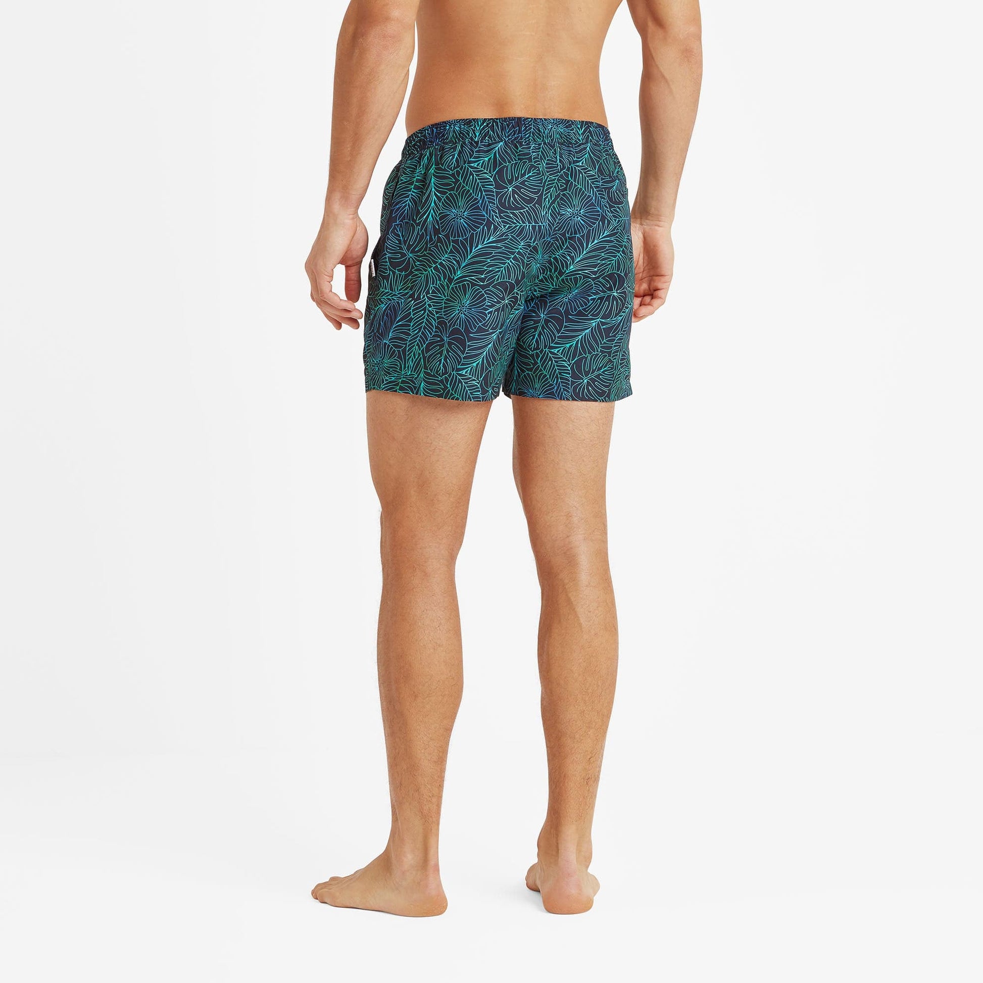 Kai Mens Swimshorts - Dark Indigo Tropical Print