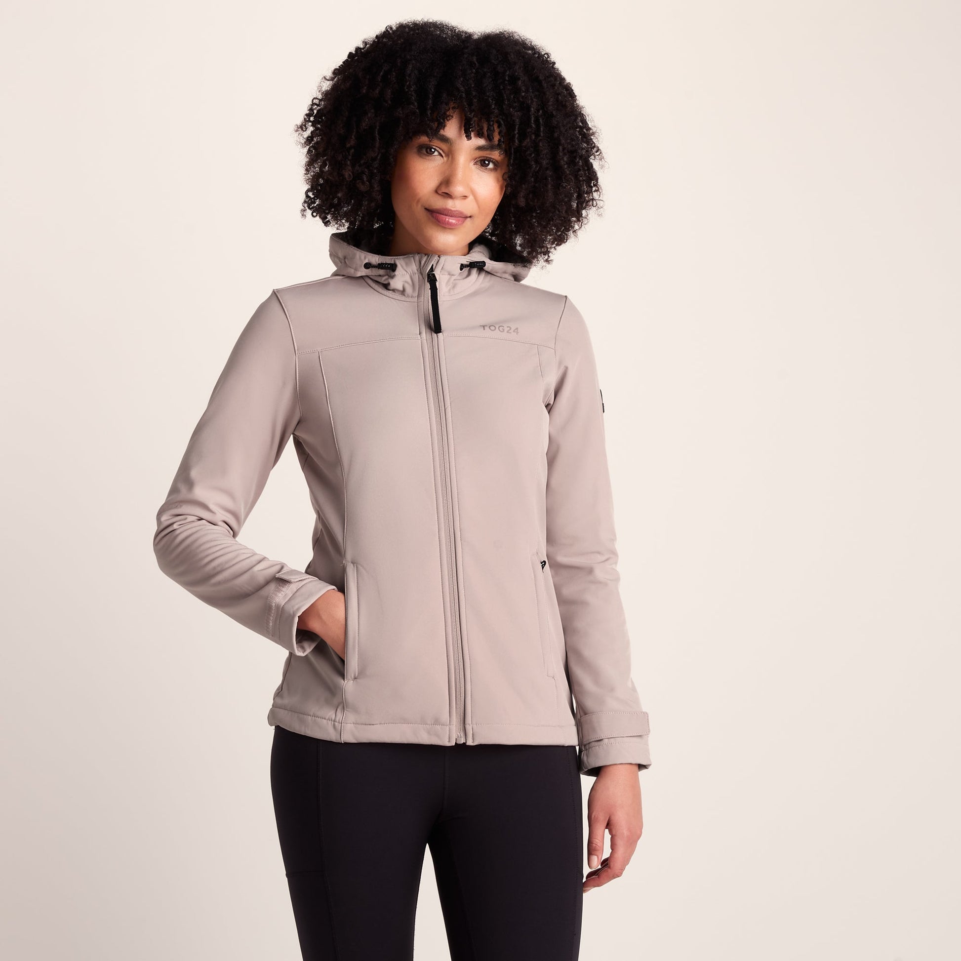 Keld Womens Shower Resistant Hooded Softshell Jacket - Dusky Pink