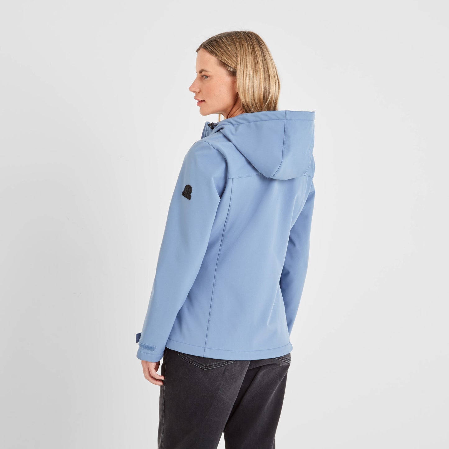 Keld Womens Shower Resistant Hooded Softshell Jacket - Misty Blue