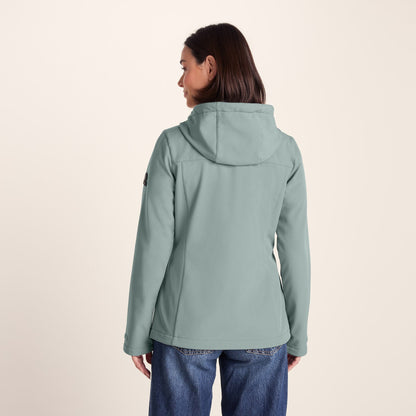 Keld Womens Shower Resistant Hooded Softshell Jacket - Smokey Teal