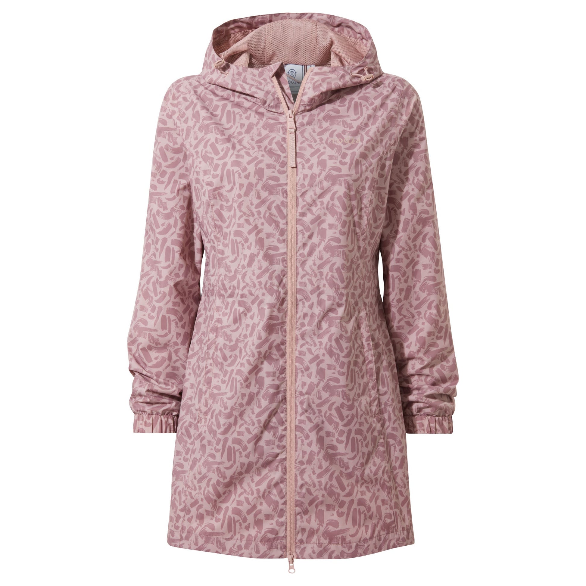 Kilnsey Womens Waterproof Jacket - Dusky Rose Brushstroke Print