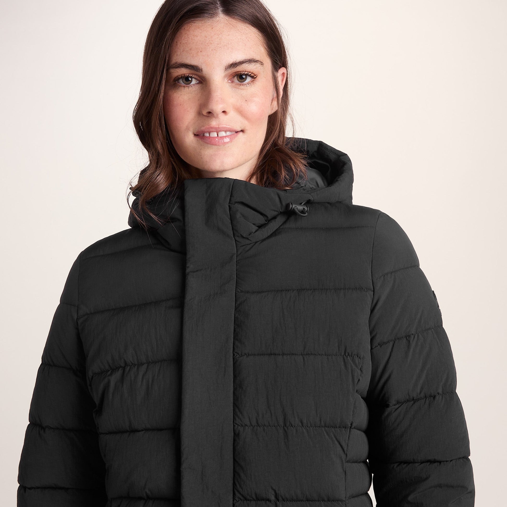 Kirkham Womens Long Shower Resistant Insulated Jacket - Black