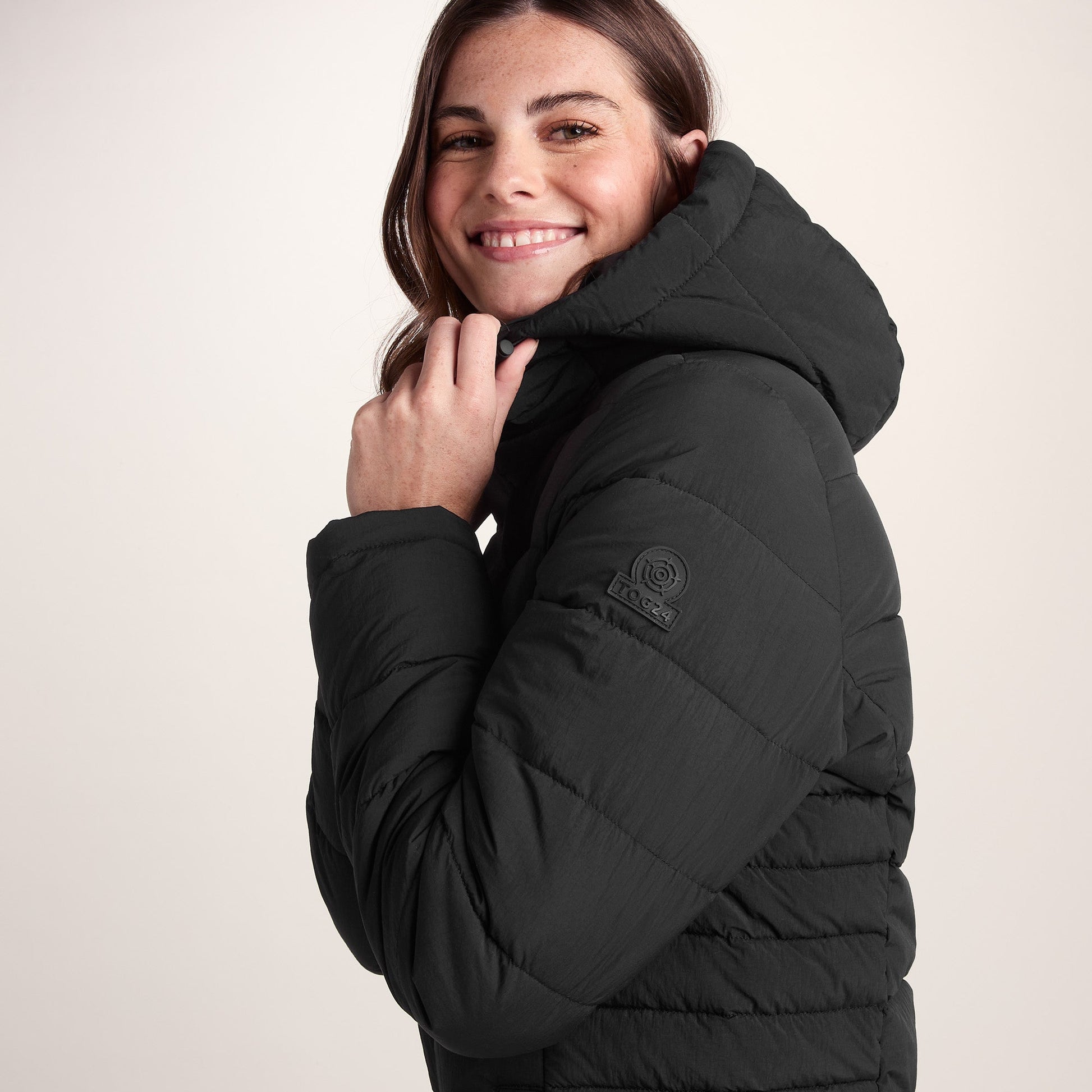 Kirkham Womens Long Shower Resistant Insulated Jacket - Black