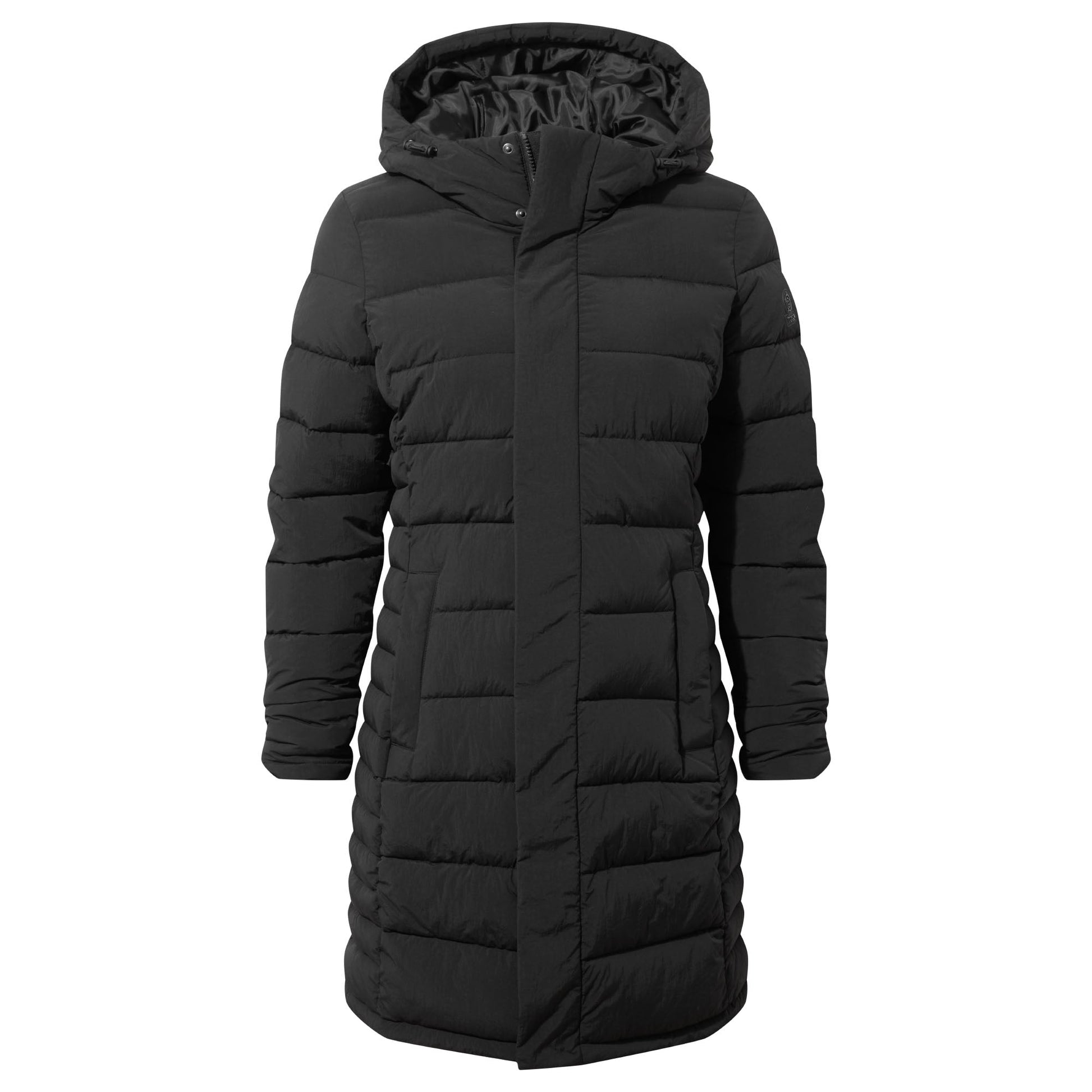 Kirkham Womens Long Shower Resistant Insulated Jacket - Black