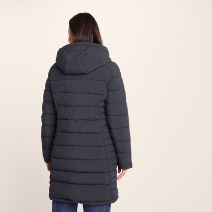 Kirkham Womens Long Shower Resistant Insulated Jacket - Dark Indigo