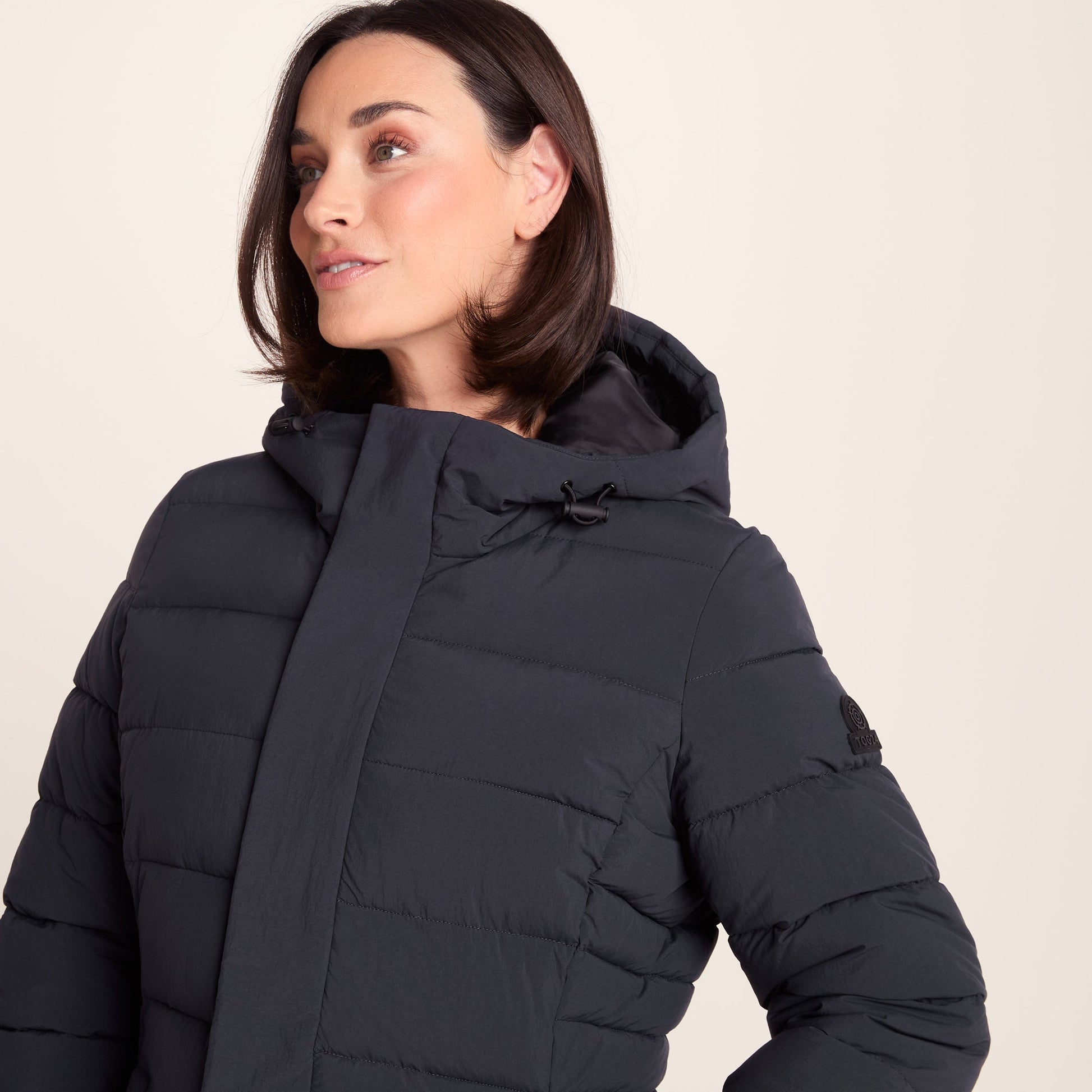 Kirkham Womens Long Shower Resistant Insulated Jacket - Dark Indigo