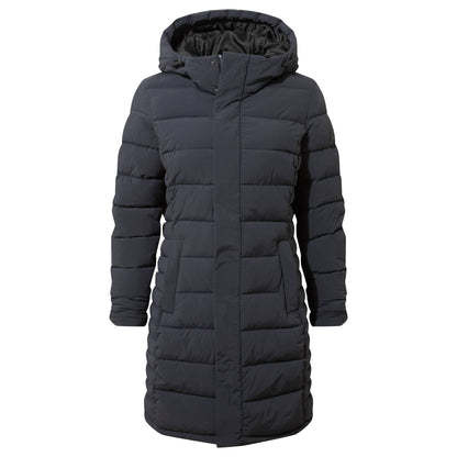 Kirkham Womens Long Shower Resistant Insulated Jacket - Dark Indigo