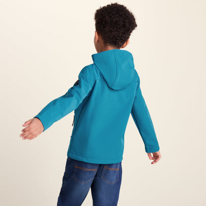 Koroma Kids Softshell Hooded Jacket - Mosaic Blue