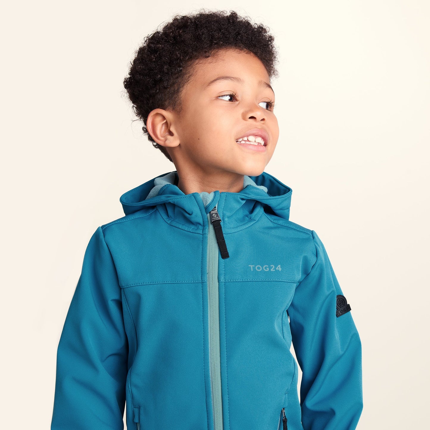 Koroma Kids Softshell Hooded Jacket - Mosaic Blue