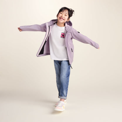 Koroma Kids Softshell Hooded Jacket - Lavender Grey