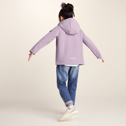 Koroma Kids Softshell Hooded Jacket - Lavender Grey