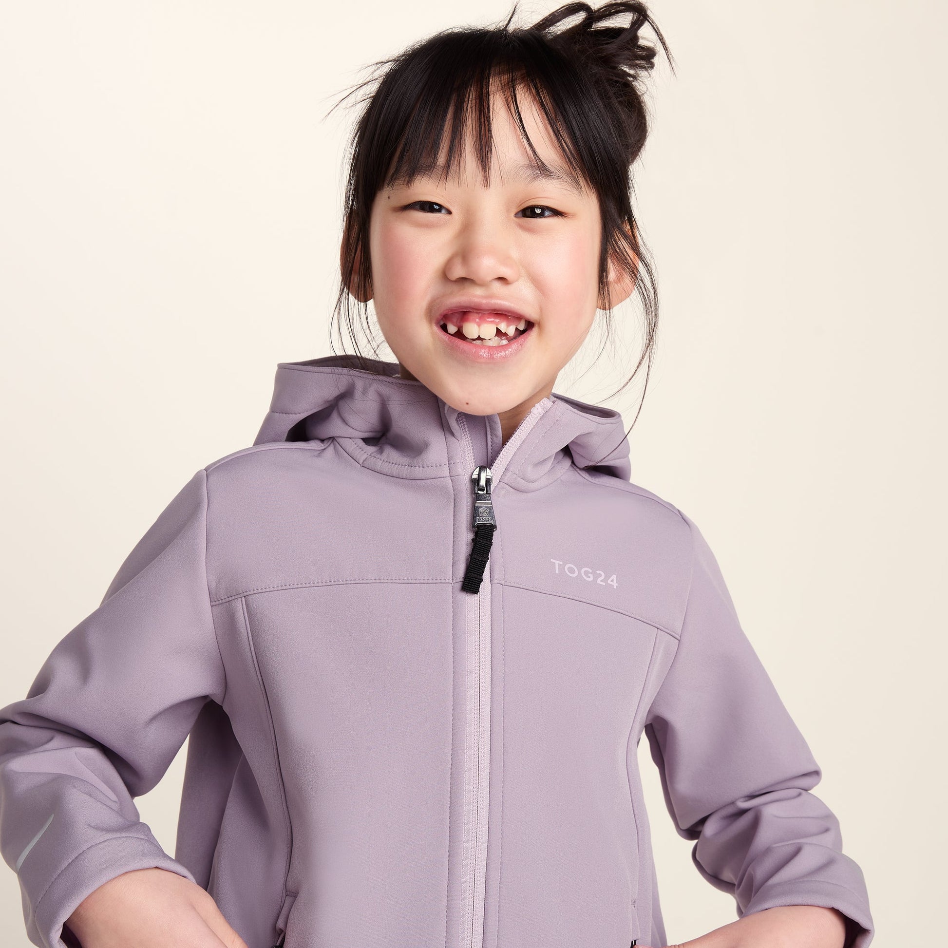 Koroma Kids Softshell Hooded Jacket - Lavender Grey