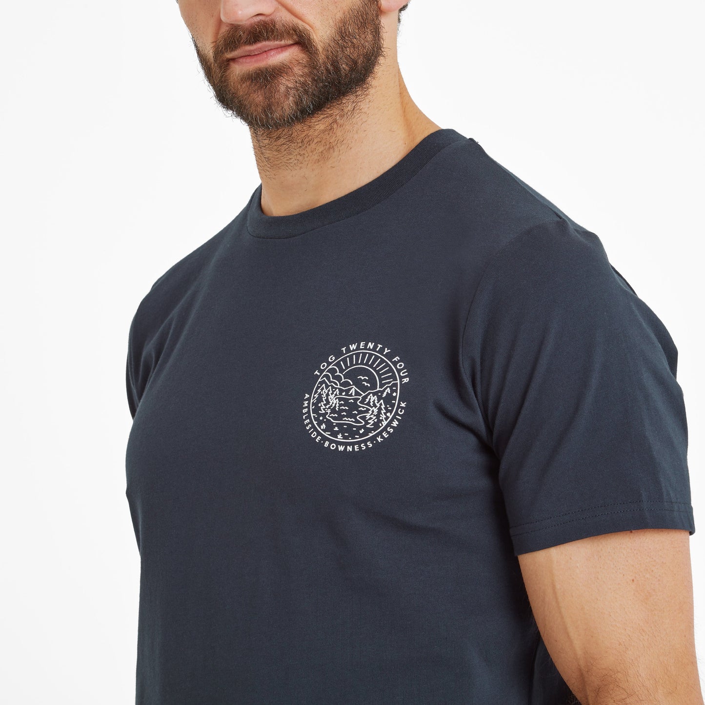 Lakes Mens 100% Cotton Supersoft T-Shirt - Dark Indigo