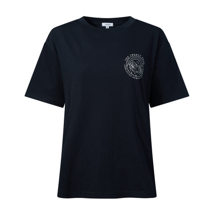 Lakeside Womens 100% Cotton Supersoft Relaxed Fit T-Shirt - Dark Indigo