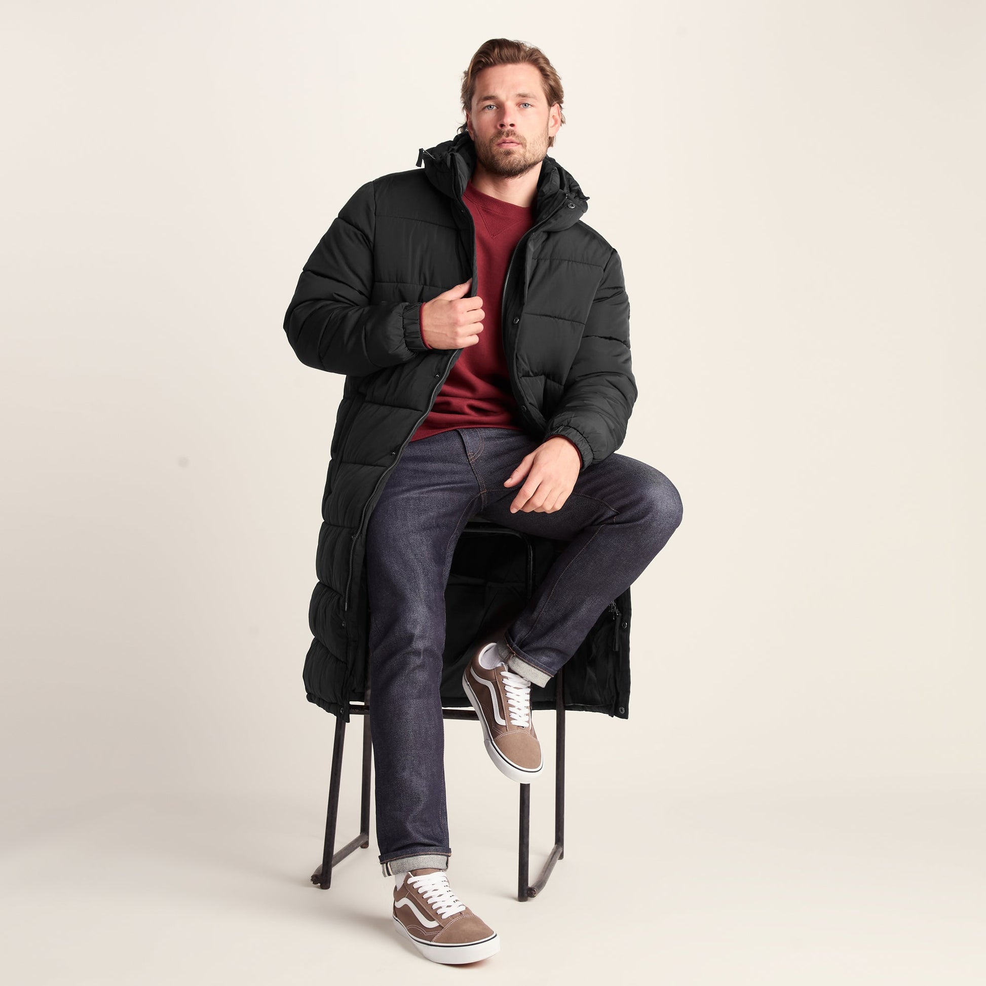 Langrick Mens Long Insulated Jacket - Black