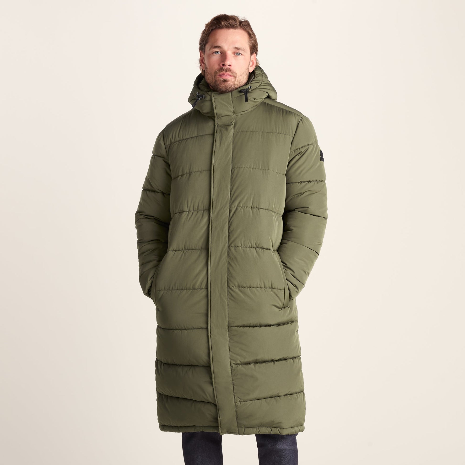 Langrick Mens Long Insulated Jacket - Khaki