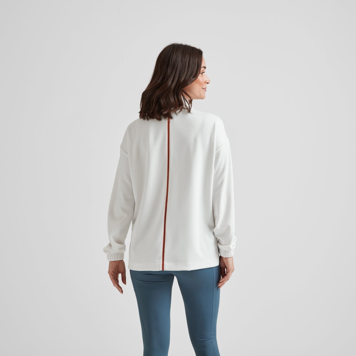 Larelle Womens Half Zip Sweatshirt - Vanilla